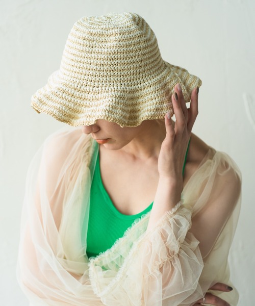 ORIENT MILLINERY(オリエント ミリナリー)の「MONET【モネ】(ハット・レディース・ベージュ/グリーン/ブラック・FREE)」の11枚目の写真