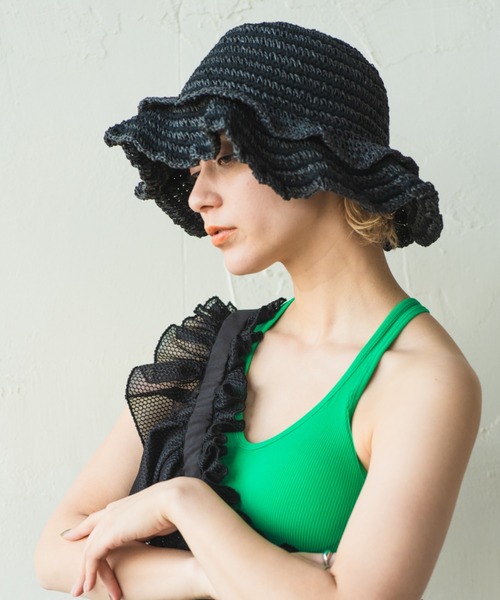 ORIENT MILLINERY(オリエント ミリナリー)の「MONET【モネ】(ハット・レディース・ベージュ/グリーン/ブラック・FREE)」の18枚目の写真