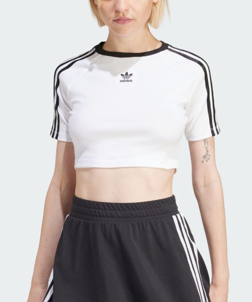 (アディダス) ADIDAS 3S BABY TEE IP0662 adidas 3-Stripes Baby Tee - White | Free Shipping with