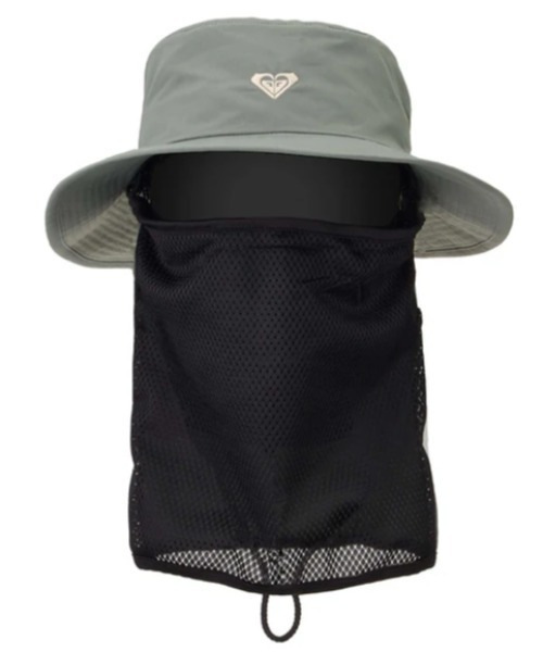 ROXY(ロキシー)の「WR UV WATER FACE MAS /ロキシーフェイスマスク兼ネックガード付きサーフハット(ハット・レディース・グリーン/ブラック/ベージュ・FREE)」の16枚目の写真