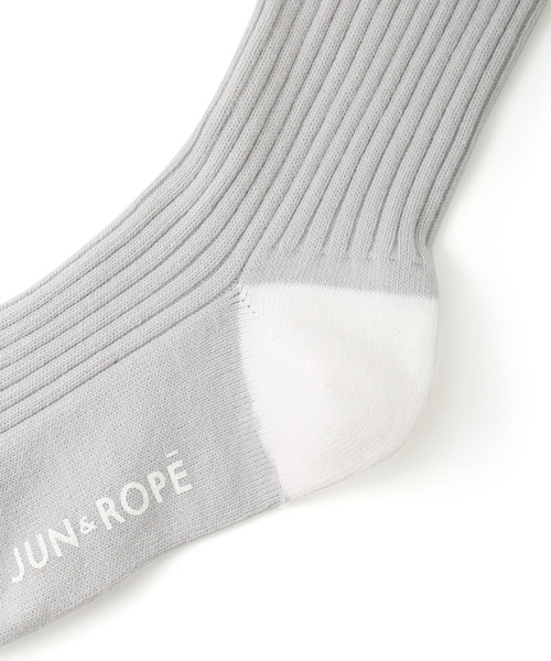 JUN&ROPE'(ジュンアンドロペ)の「クールマックスリブニーハイソックス(ソックス/靴下・レディース・ブラック/ネイビー/グレー・FREE)」の5枚目の写真