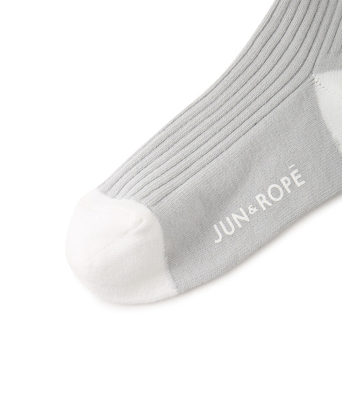 JUN&ROPE'(ジュンアンドロペ)の「クールマックスリブニーハイソックス(ソックス/靴下・レディース・ブラック/ネイビー/グレー・FREE)」の6枚目の写真