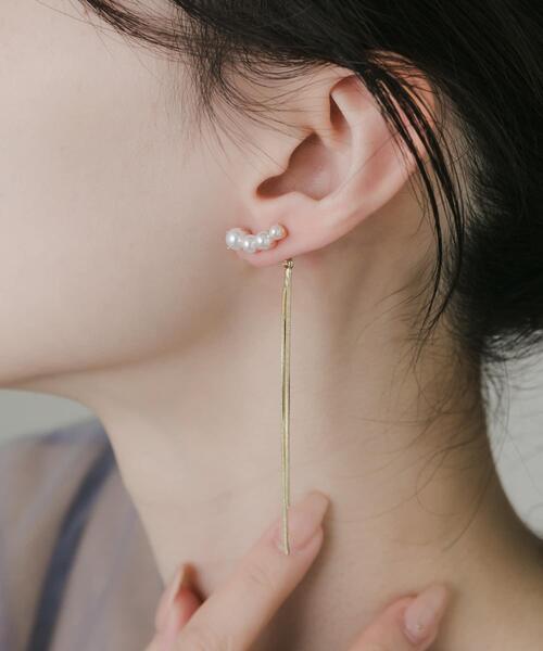 SMELLY(スメリー)の「パールチェーンピアス(ピアス(両耳用)・レディース・ゴールド系その他・-)」の3枚目の写真