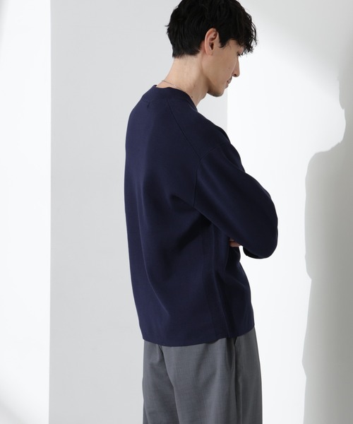 NANO universe(ナノユニバース)の「14ゲージミラノリブ ジャケTEE 長袖 (手洗い可能)(Tシャツ/カットソー・メンズ・ネイビー/グリーン/アイボリー・S/M/L)」の22枚目の写真