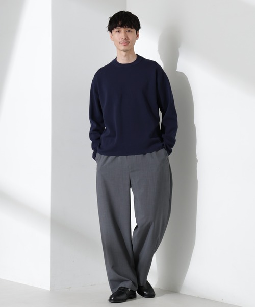 NANO universe(ナノユニバース)の「14ゲージミラノリブ ジャケTEE 長袖 (手洗い可能)(Tシャツ/カットソー・メンズ・ネイビー/グリーン/アイボリー・S/M/L)」の21枚目の写真