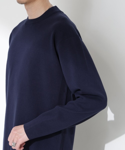 NANO universe(ナノユニバース)の「14ゲージミラノリブ ジャケTEE 長袖 (手洗い可能)(Tシャツ/カットソー・メンズ・ネイビー/グリーン/アイボリー・S/M/L)」の14枚目の写真