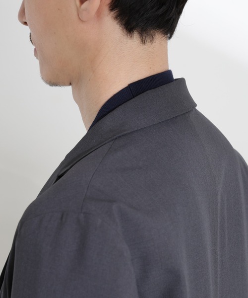 NANO universe(ナノユニバース)の「14ゲージミラノリブ ジャケTEE 長袖 (手洗い可能)(Tシャツ/カットソー・メンズ・ネイビー/グリーン/アイボリー・S/M/L)」の12枚目の写真