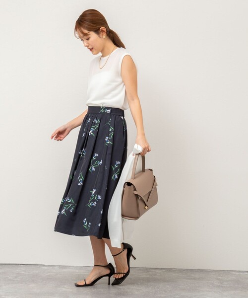 NOLLEY’S（ノーリーズ）の「《アンサンブル対応》ハーフシアーノースリーブプルオーバーニット（ニット/セーター・レディース・サックスブルー/ブラウン/オフホワイト/ブラック・38）」の10枚目の写真