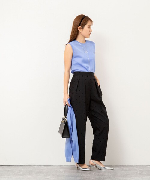 NOLLEY’S（ノーリーズ）の「《アンサンブル対応》ハーフシアーノースリーブプルオーバーニット（ニット/セーター・レディース・サックスブルー/ブラウン/オフホワイト/ブラック・38）」の16枚目の写真