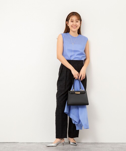 NOLLEY’S（ノーリーズ）の「《アンサンブル対応》ハーフシアーノースリーブプルオーバーニット（ニット/セーター・レディース・サックスブルー/ブラウン/オフホワイト/ブラック・38）」の17枚目の写真