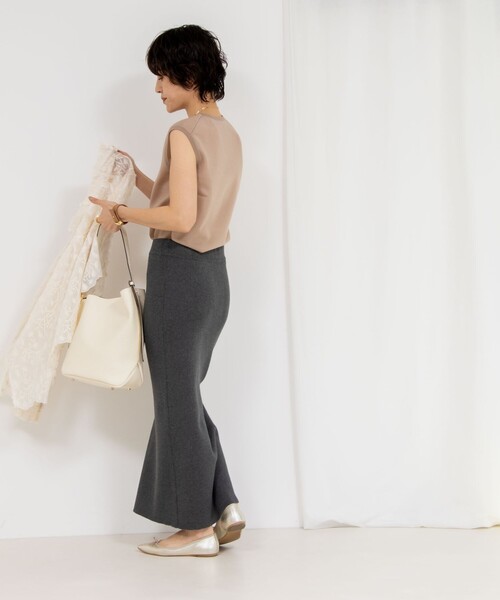 NOLLEY’S（ノーリーズ）の「《アンサンブル対応》ハーフシアーノースリーブプルオーバーニット（ニット/セーター・レディース・サックスブルー/ブラウン/オフホワイト/ブラック・38）」の22枚目の写真