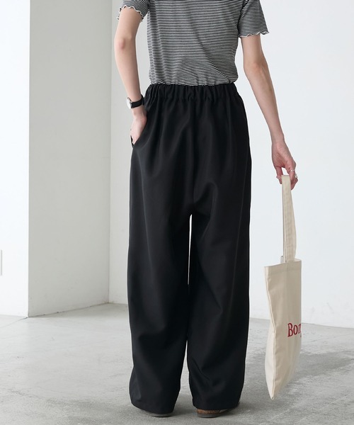 BONLECILL（ボンルシール）の「リネンライクイージーバレル2タックパンツ（スラックス・レディース・ベージュ/スミクロ/チャコールグレー/ブラック・M/L）」の12枚目の写真