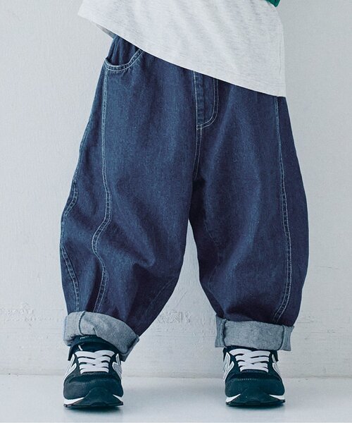 p.premier（ピードットプルミエ）の「【ジュニア対応】イロチ買いしたい総柄ツイルバレルレッグパンツ（その他パンツ・キッズ・イエロー/ネイビー/チャコール/レッド/グリーン/ブラウン/カーキ/アイボリー/ブラック・140/130/120/110/100/90/80）」の7枚目の写真