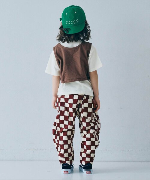 p.premier（ピードットプルミエ）の「【ジュニア対応】イロチ買いしたい総柄ツイルバレルレッグパンツ（その他パンツ・キッズ・イエロー/ネイビー/チャコール/レッド/グリーン/ブラウン/カーキ/アイボリー/ブラック・140/130/120/110/100/90/80）」の15枚目の写真