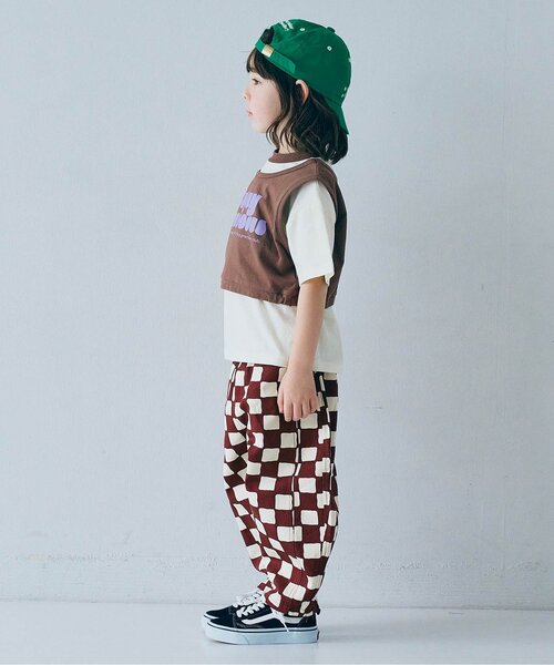 p.premier（ピードットプルミエ）の「【ジュニア対応】イロチ買いしたい総柄ツイルバレルレッグパンツ（その他パンツ・キッズ・イエロー/ネイビー/チャコール/レッド/グリーン/ブラウン/カーキ/アイボリー/ブラック・140/130/120/110/100/90/80）」の16枚目の写真