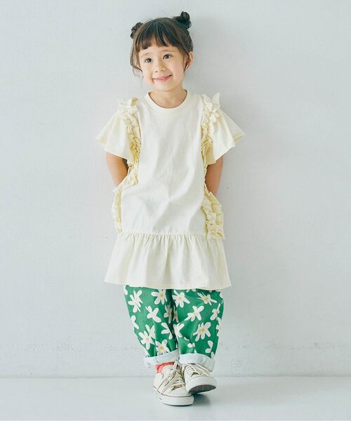 p.premier（ピードットプルミエ）の「【ジュニア対応】イロチ買いしたい総柄ツイルバレルレッグパンツ（その他パンツ・キッズ・イエロー/ネイビー/チャコール/レッド/グリーン/ブラウン/カーキ/アイボリー/ブラック・140/130/120/110/100/90/80）」の17枚目の写真