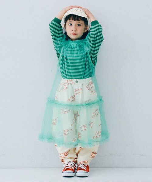 p.premier（ピードットプルミエ）の「【ジュニア対応】イロチ買いしたい総柄ツイルバレルレッグパンツ（その他パンツ・キッズ・イエロー/ネイビー/チャコール/レッド/グリーン/ブラウン/カーキ/アイボリー/ブラック・140/130/120/110/100/90/80）」の21枚目の写真