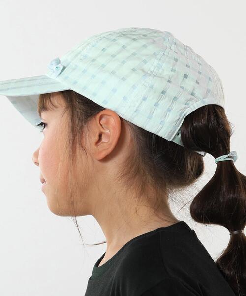 SHOO・LA・RUE（シューラルー）の「シアーチェックキャップ（キャップ・キッズ・パープル/ライトグリーン・99）」の9枚目の写真