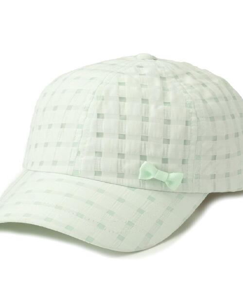 SHOO・LA・RUE（シューラルー）の「シアーチェックキャップ（キャップ・キッズ・パープル/ライトグリーン・99）」の10枚目の写真