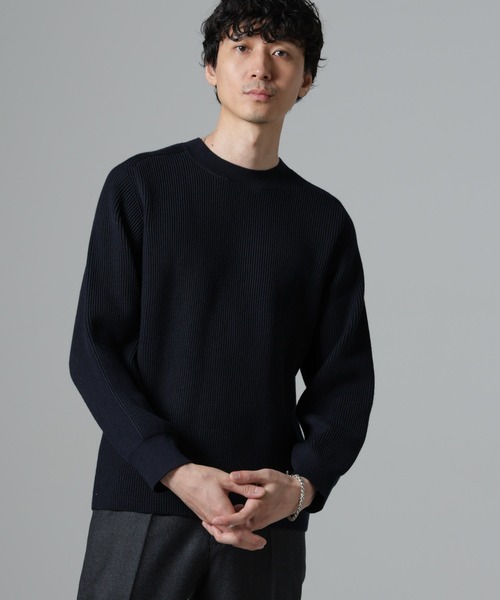 NANO universe(ナノユニバース)の「両畦スポンディッシュクルーネックセーター(ニット/セーター・メンズ・ベージュ系その他4/ネイビー・M/L)」の18枚目の写真
