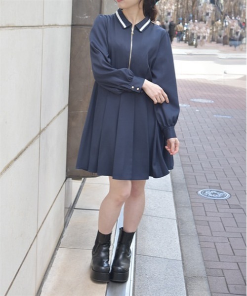 Amavel,Axes femme その他ワンピース 6着まとめ売り セール】ジップ×プリーツワンピース（ワンピース）｜axes femme