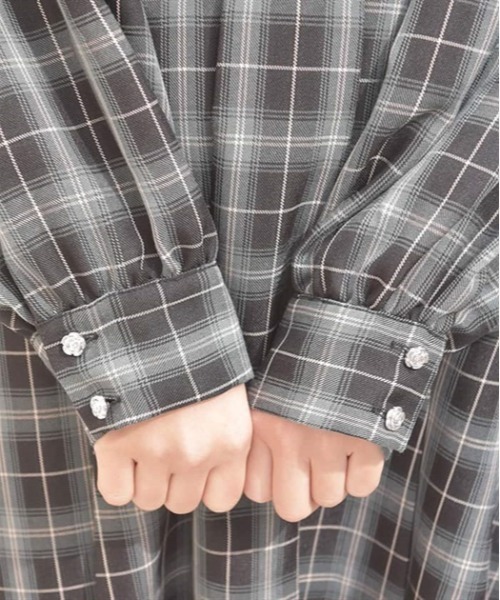 axes femme（アクシーズファム）の「ジップ×プリーツワンピース（ワンピース・レディース・グリーン/グレー/ネイビー・FREE）」の10枚目の写真