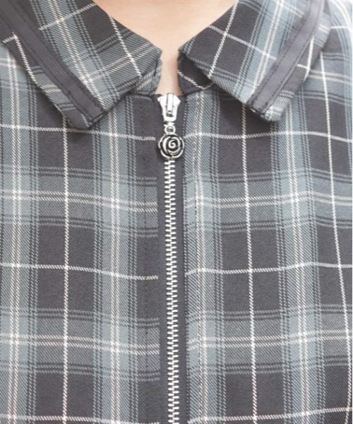 axes femme（アクシーズファム）の「ジップ×プリーツワンピース（ワンピース・レディース・グリーン/グレー/ネイビー・FREE）」の11枚目の写真