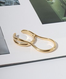 blancotokyo（ブランコトウキョウ）の「blancotokyo 日本製 金属アレルギー対策 サージカルステンレス 316L サイズ調整可能 ニュアンスダブルフィンガー リング 指輪 男女兼用（リング）」