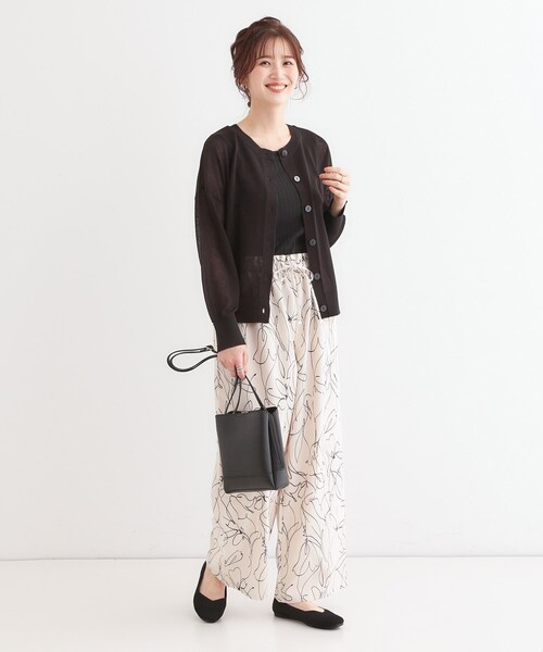 DRESKIP（ドレスキップ）の「【洗える/前後2WAY】 着こなしいろいろ 上品なシアーカーディガン（カーディガン/ボレロ・レディース・グリーン/オフホワイト/ブラック・01/02/03）」の8枚目の写真