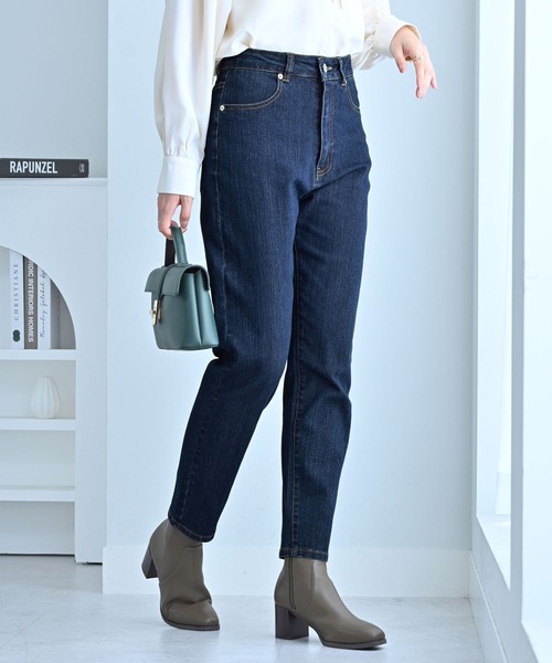 alotta（アロッタ）の「すっきりスリムデニムパンツ（デニムパンツ・レディース・ブラック/ライトブルー/ネイビー・M/L/LL/3L）」の20枚目の写真