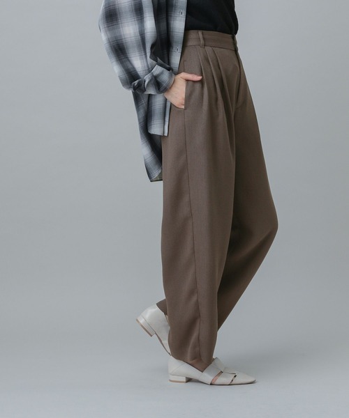 GLOBAL WORK（グローバルワーク）の「MATINEE LINE/リネンライクバレルパンツ/327144（その他パンツ・レディース・スミクロ/モカ/ブラウン・SMALL/MEDIUM/LARGE）」の3枚目の写真