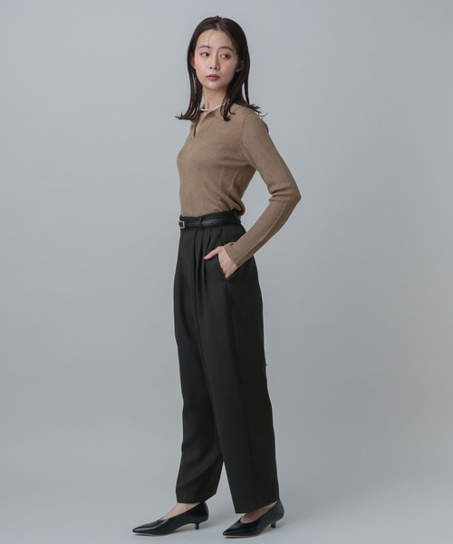 GLOBAL WORK（グローバルワーク）の「MATINEE LINE/リネンライクバレルパンツ/327144（その他パンツ・レディース・スミクロ/モカ/ブラウン・SMALL/MEDIUM/LARGE）」の5枚目の写真