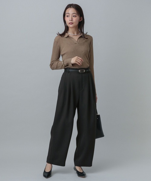 GLOBAL WORK（グローバルワーク）の「MATINEE LINE/リネンライクバレルパンツ/327144（その他パンツ・レディース・スミクロ/モカ/ブラウン・SMALL/MEDIUM/LARGE）」の6枚目の写真