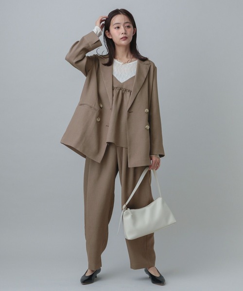 GLOBAL WORK（グローバルワーク）の「MATINEE LINE/リネンライクバレルパンツ/327144（その他パンツ・レディース・スミクロ/モカ/ブラウン・SMALL/MEDIUM/LARGE）」の15枚目の写真