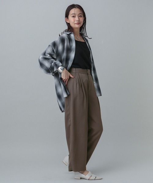 GLOBAL WORK（グローバルワーク）の「MATINEE LINE/リネンライクバレルパンツ/327144（その他パンツ・レディース・スミクロ/モカ/ブラウン・SMALL/MEDIUM/LARGE）」の10枚目の写真