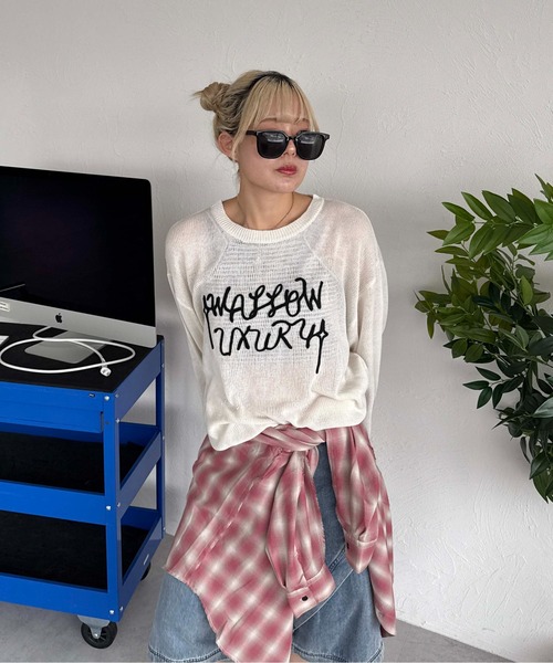 sedacle(セダクル)の「フロントロゴシアーニット(ニット/セーター・メンズ・ブラック/アイボリー/マスタード・SMALL/LARGE/MEDIUM)」の1枚目の写真