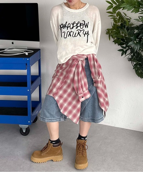 sedacle(セダクル)の「フロントロゴシアーニット(ニット/セーター・メンズ・ブラック/アイボリー/マスタード・SMALL/LARGE/MEDIUM)」の18枚目の写真