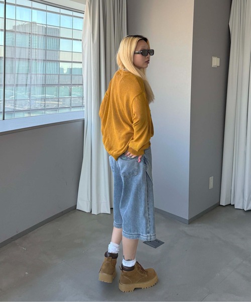 sedacle(セダクル)の「フロントロゴシアーニット(ニット/セーター・メンズ・ブラック/アイボリー/マスタード・SMALL/LARGE/MEDIUM)」の6枚目の写真