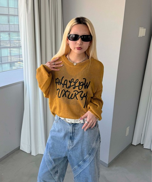 sedacle(セダクル)の「フロントロゴシアーニット(ニット/セーター・メンズ・ブラック/アイボリー/マスタード・SMALL/LARGE/MEDIUM)」の5枚目の写真