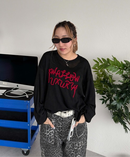 sedacle(セダクル)の「フロントロゴシアーニット(ニット/セーター・メンズ・ブラック/アイボリー/マスタード・SMALL/LARGE/MEDIUM)」の13枚目の写真