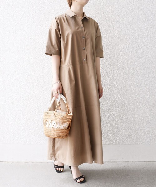 【Puso 様】<洗濯機可能>タイプライター ボリューム シャツ ワンピース SHIPS any（シップス エニィ）の「SHIPS any:〈洗濯機可能〉タイプ