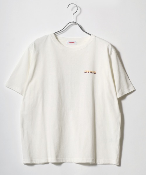 CONVERSE（コンバース）の「CONVERSE/コンバース ヴィンテージバックプリント ワンポイントロゴ 半袖Tシャツ（Tシャツ/カットソー・レディース・ホワイト/ブラック/ブラック系その他/ホワイト系その他・L/M）」の9枚目の写真