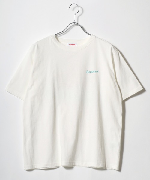 CONVERSE（コンバース）の「CONVERSE/コンバース ヴィンテージバックプリント ワンポイントロゴ 半袖Tシャツ（Tシャツ/カットソー・レディース・ホワイト/ブラック/ブラック系その他/ホワイト系その他・L/M）」の5枚目の写真
