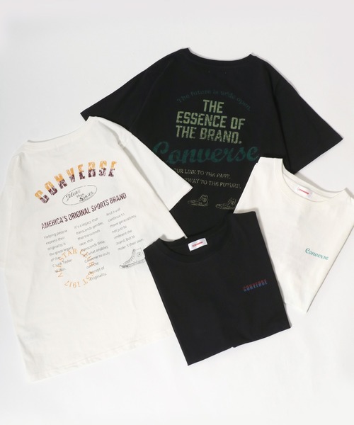 CONVERSE（コンバース）の「CONVERSE/コンバース ヴィンテージバックプリント ワンポイントロゴ 半袖Tシャツ（Tシャツ/カットソー・レディース・ホワイト/ブラック/ブラック系その他/ホワイト系その他・L/M）」の20枚目の写真