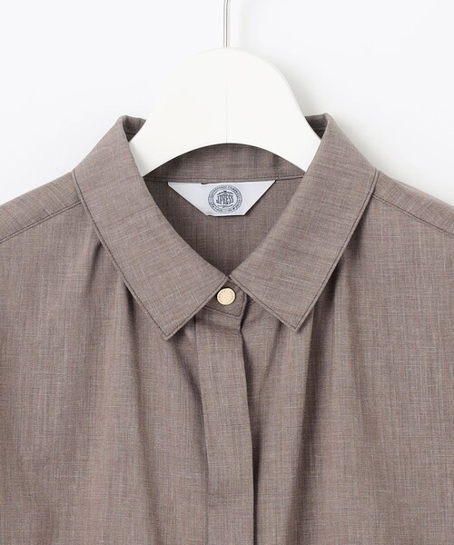 J.PRESS（ジェイプレス）の「【洗える】ラミーポプリン シャツ ブラウス（シャツ/ブラウス・レディース・イエロー系/サックスブルー系/ブラウン系/ホワイト系・11/9）」の14枚目の写真