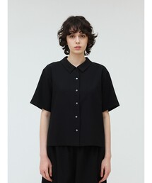 mizuiroind（ミズイロインド）の「mizuiro ind ポプリンハーフスリーブシャツ（シャツ/ブラウス）」