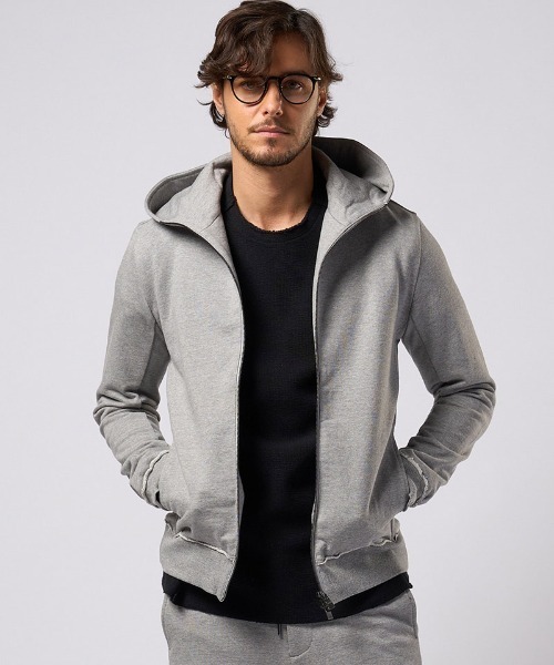 wjk（ダヴルジェイケイ）の「mpa3778-basic zip-up parka ジップアップパーカー（パーカー・メンズ・トップグレー/ブラック・XL/L/M/S）」の22枚目の写真