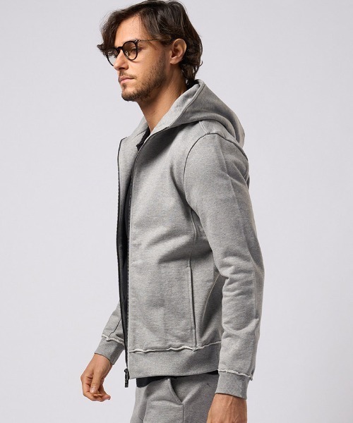 wjk（ダヴルジェイケイ）の「mpa3778-basic zip-up parka ジップアップパーカー（パーカー・メンズ・トップグレー/ブラック・XL/L/M/S）」の21枚目の写真