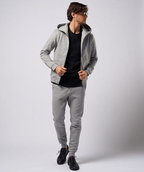 wjk（ダヴルジェイケイ）の「mpa3778-basic zip-up parka ジップアップパーカー（パーカー・メンズ・トップグレー/ブラック・XL/L/M/S）」の19枚目の写真