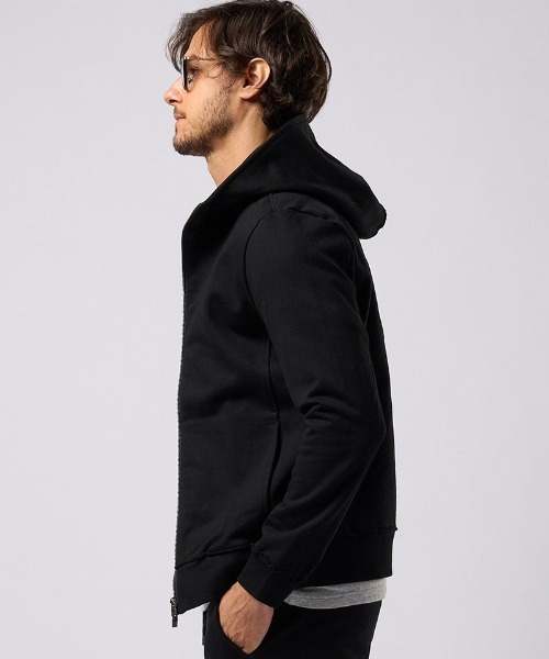 wjk（ダヴルジェイケイ）の「mpa3778-basic zip-up parka ジップアップパーカー（パーカー・メンズ・トップグレー/ブラック・XL/L/M/S）」の17枚目の写真